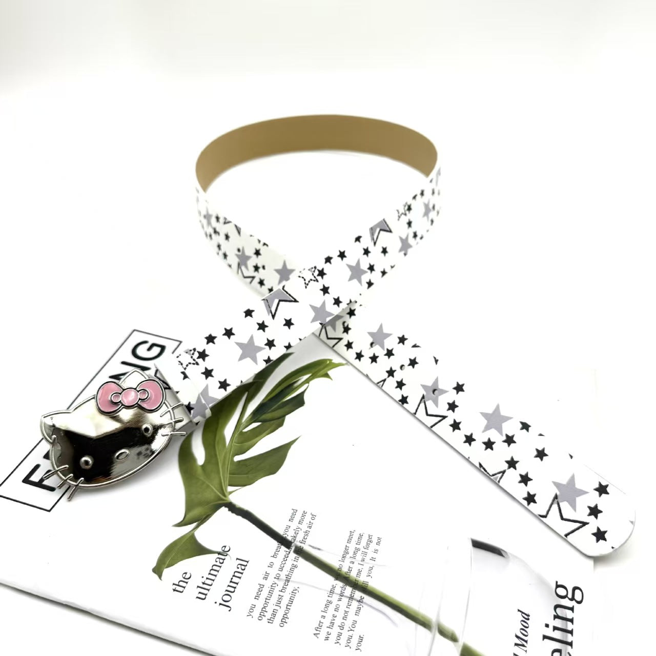 Hello Kitty Buckle Belt - Cartoon Y2K Denim Strap, Versatile Unisex Accessory for Stylish Outfits YD012-4