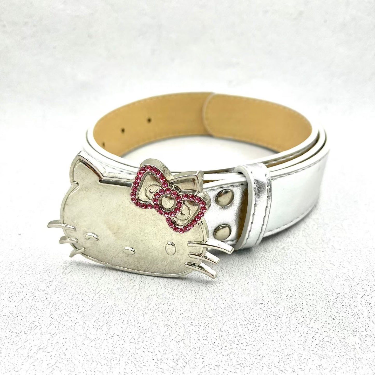 Hello Kitty Buckle Belt - Cartoon Y2K Denim Strap, Versatile Unisex Accessory for Stylish Outfits YD012-3