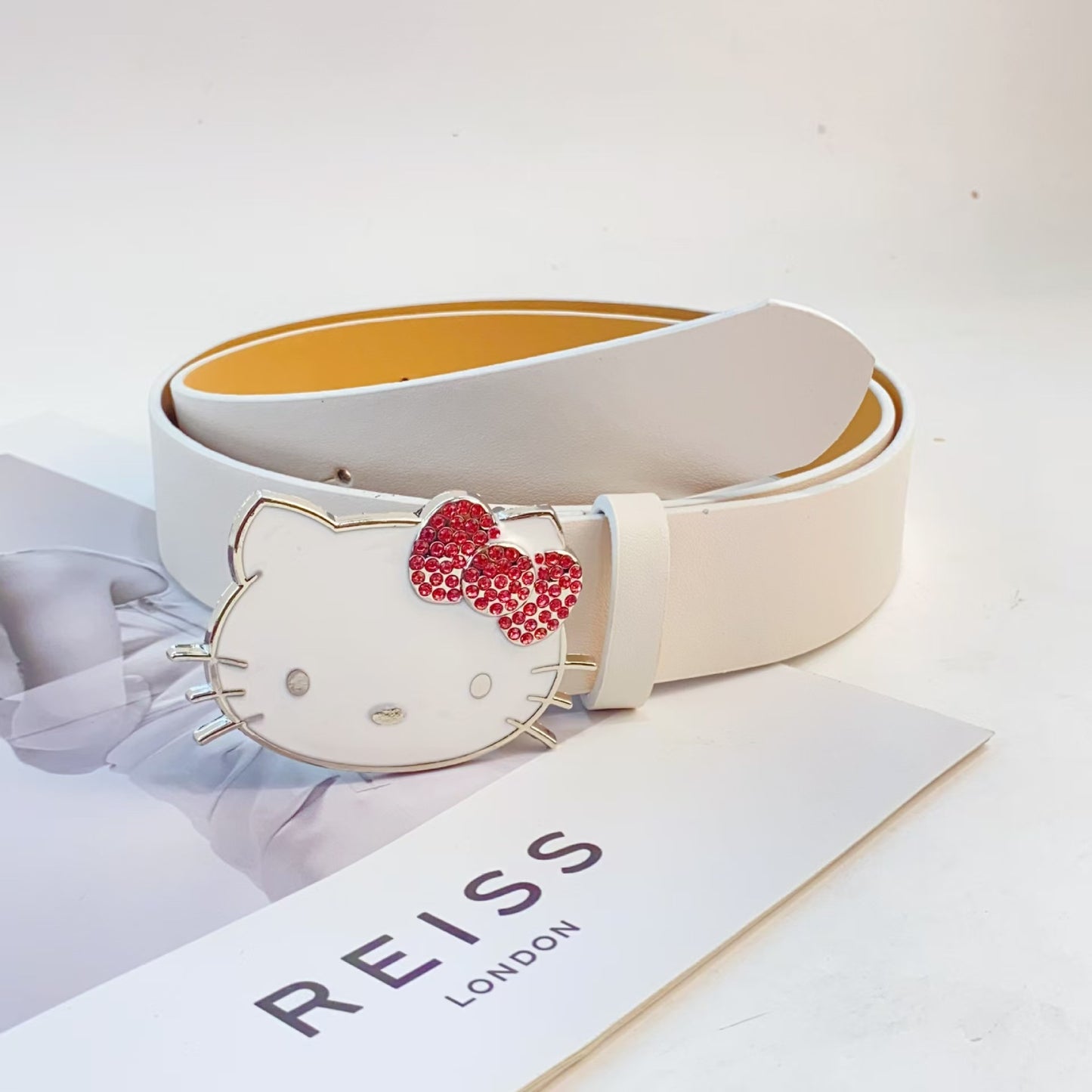 Hello Kitty Buckle Belt - Cartoon Y2K Denim Strap, Versatile Unisex Accessory for Stylish Outfits YD012-3