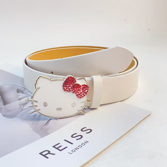 Hello Kitty Buckle Belt - Cartoon Y2K Denim Strap, Versatile Unisex Accessory for Stylish Outfits YD012-3