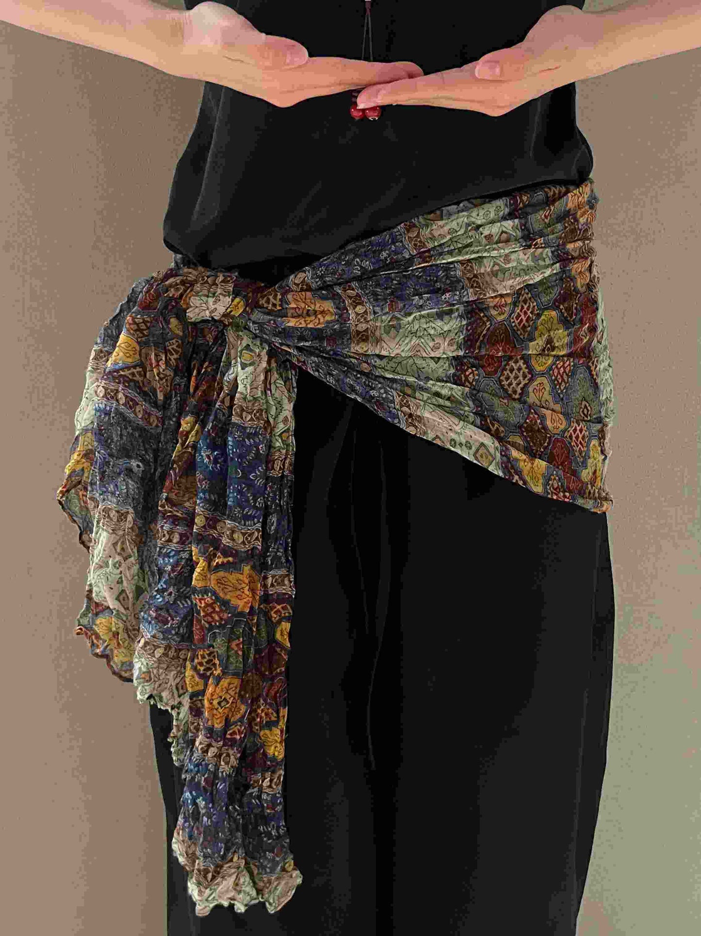 Vintage Jazz Dance Waist Scarf -Adjustable Belly Dance Belt & Retro Style PL009