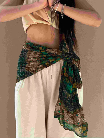 Vintage Jazz Dance Waist Scarf -Adjustable Belly Dance Belt & Retro Style PL009