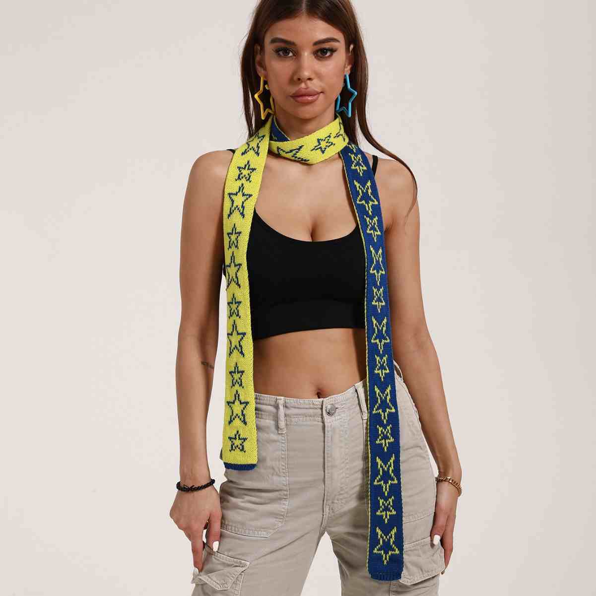 Waist Belt - Reversible Pattern, Multi-Way Wrap & Detachable Collar PL013