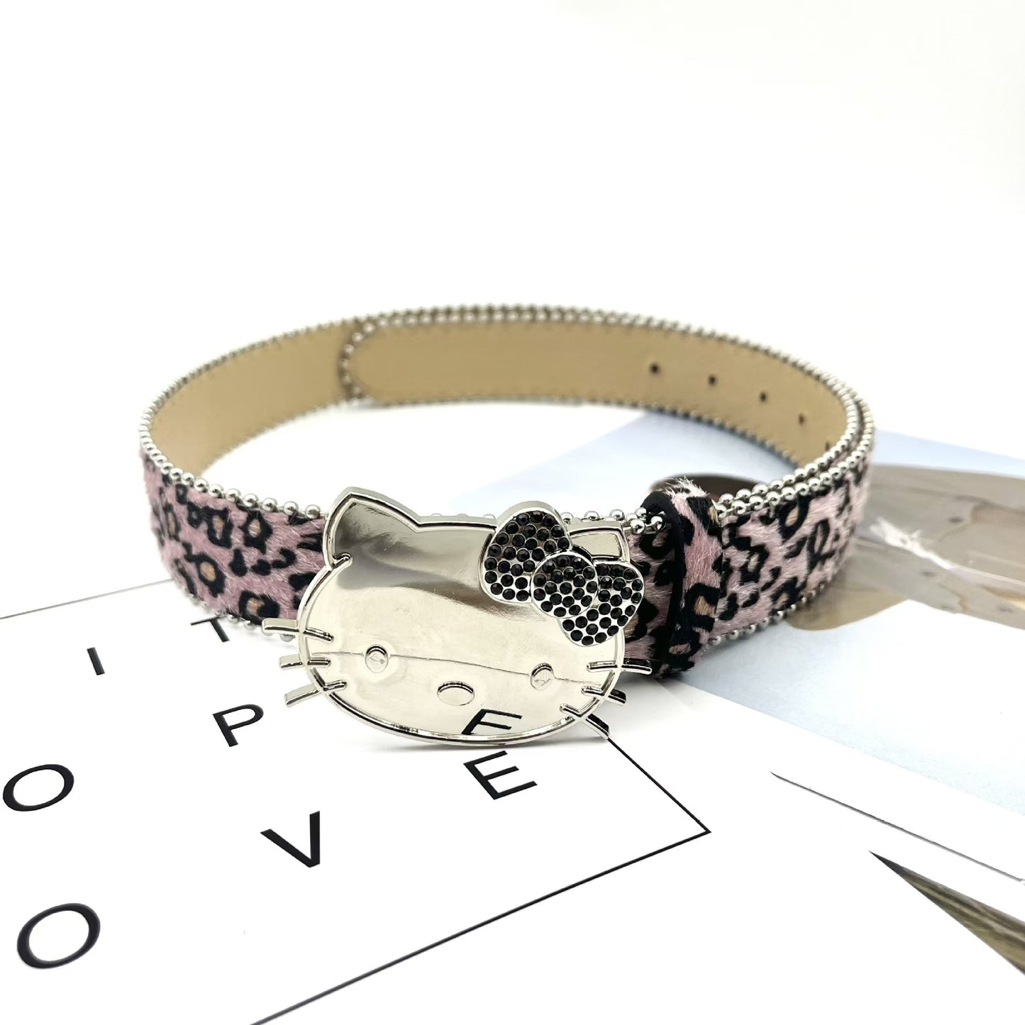 Fluffy Hello Kitty Belt - Plush Y2K Strap for Jeans & Outfits YD012-1