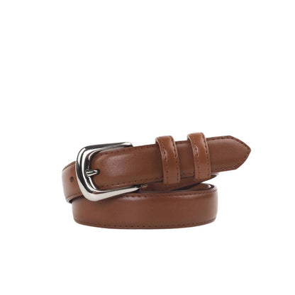 Gevine Original Minimalist Leather Slim Belt - Versatile Cleanfit Unisex  Waist Belt RCYD003