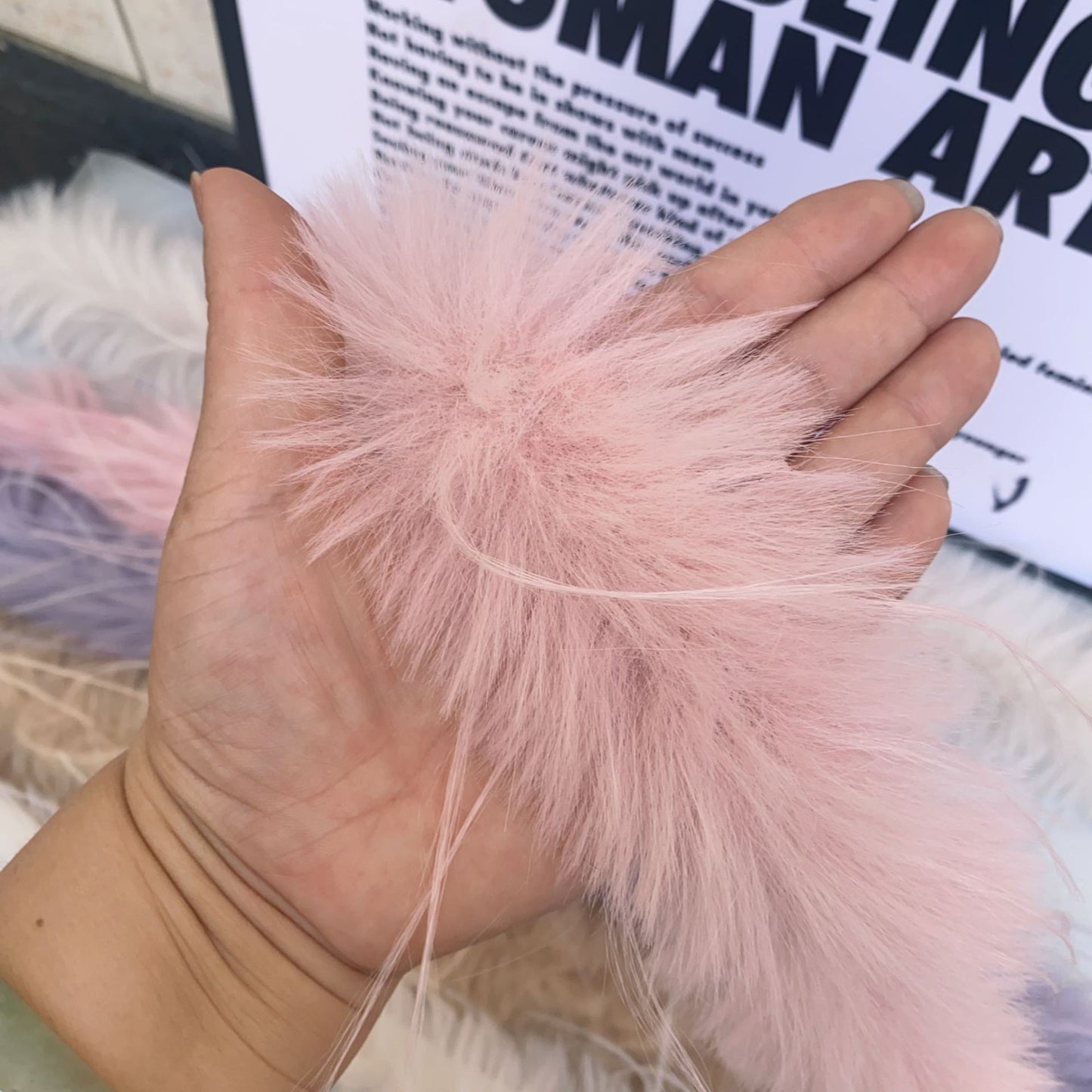 Faux Fur Waist Chain - Long Fluffy Belt for Women Sensual Boho Style-PL008