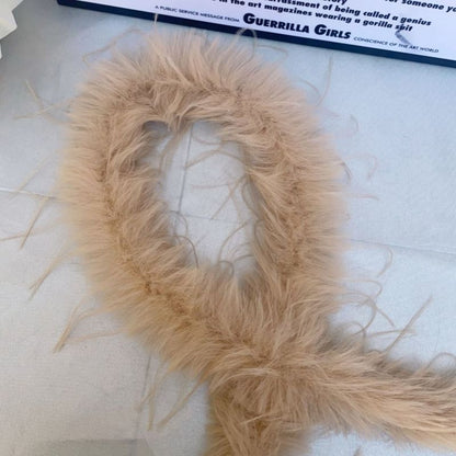 Faux Fur Waist Chain - Long Fluffy Belt for Women Sensual Boho Style-PL008