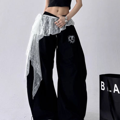 Belt Scarf for Women - Lace Waist Wrap with White Fringe for Jazz Dance, Layering Outfits PL025