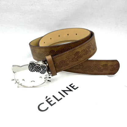 Hello Kitty Belt - Y2K Aesthetic Cartoon Denim Strap YD012-6