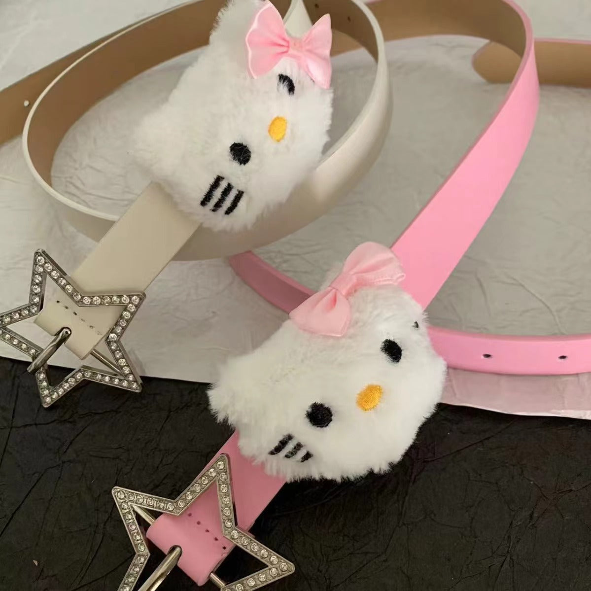 Hello Kitty Belt - Y2K Aesthetic Cartoon Denim Strap YD012-6