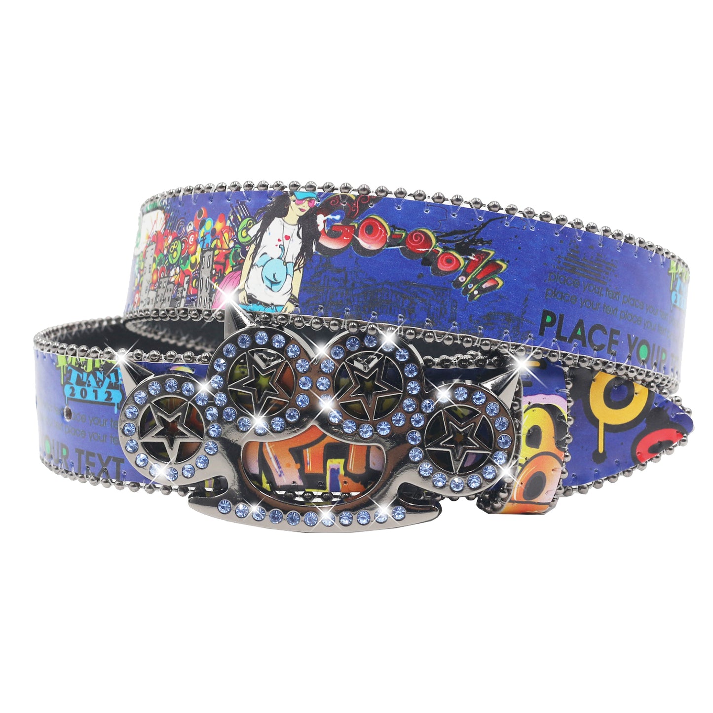 Cat Paw Belt for Y2K - Rapper Hip Hop Style Chain Belt, Edgy Punk Rock Waist Accessory YD002-4