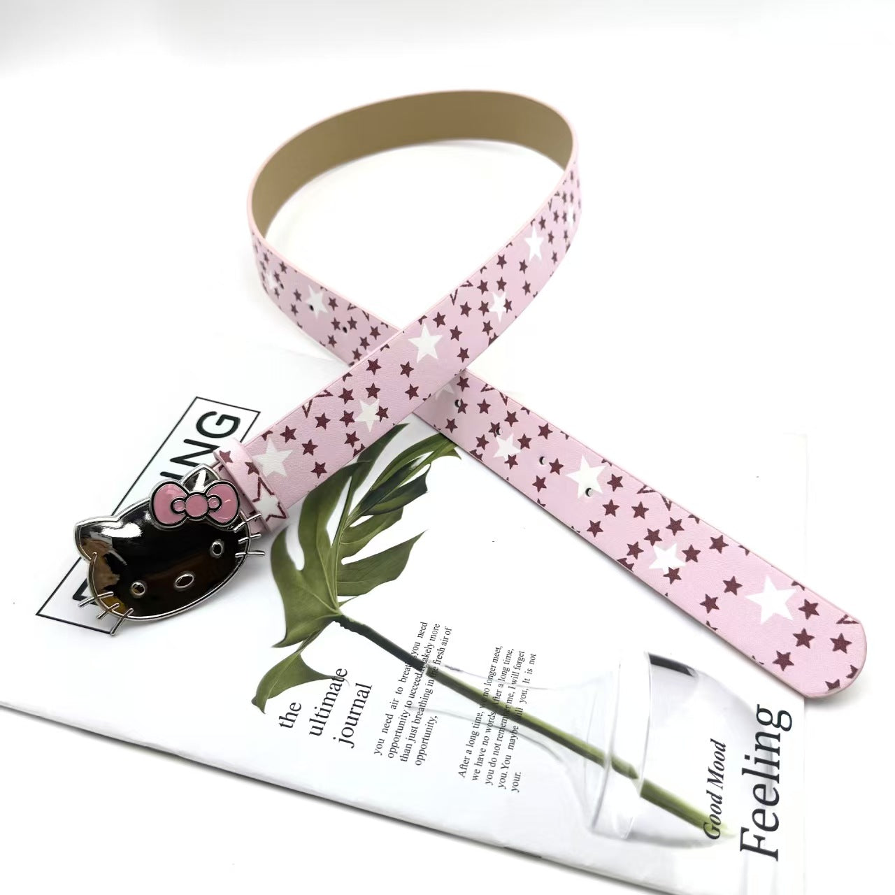 Hello Kitty Buckle Belt - Cartoon Y2K Denim Strap, Versatile Unisex Accessory for Stylish Outfits YD012-4