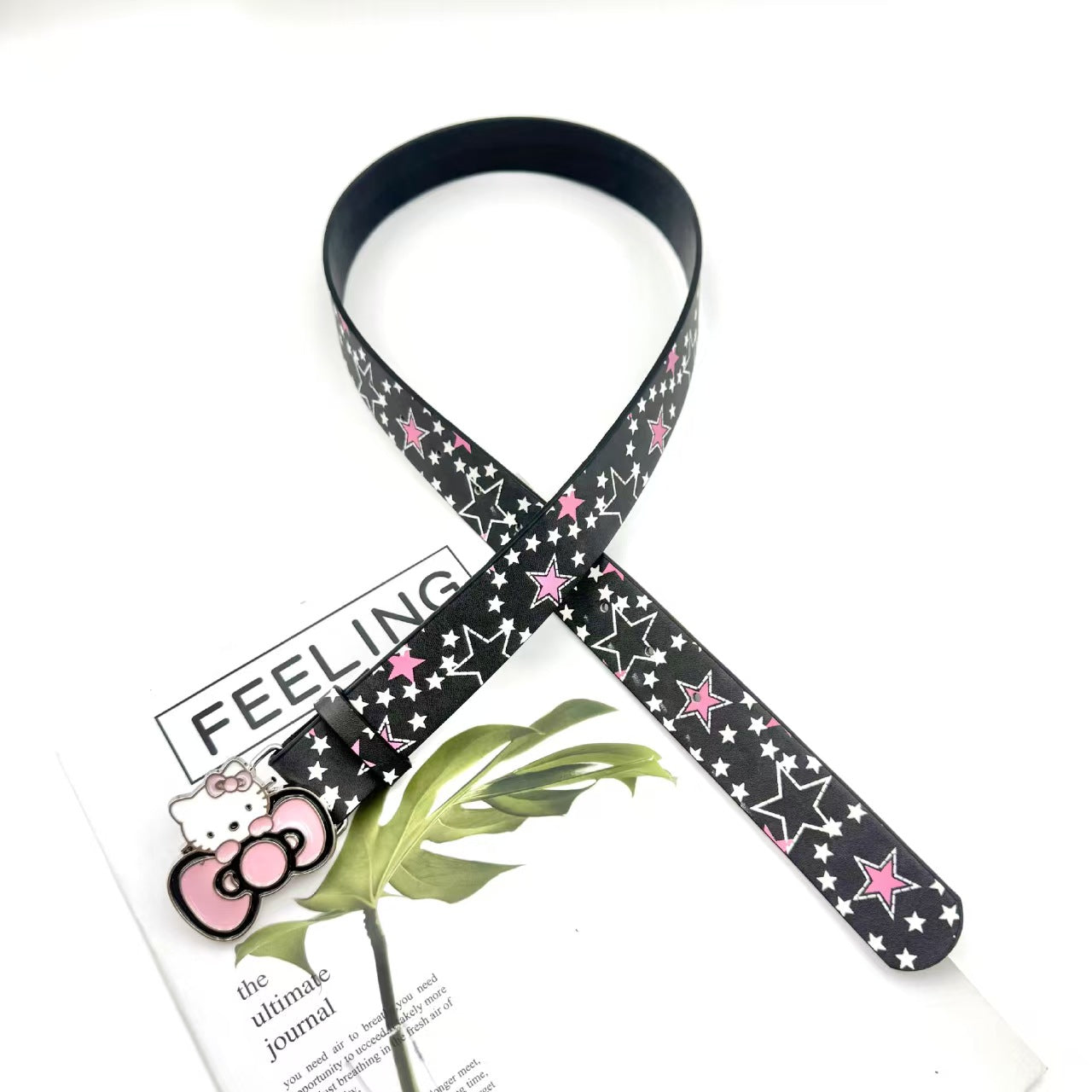 Bow & Hello Kitty Buckle Belt | Y2K Sweet Punk Cartoon Belt for Denim & Dresses YD012-5