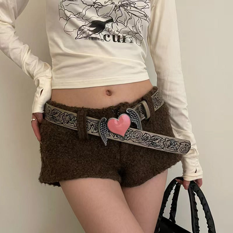 Hello Kitty Belt - Y2K Aesthetic Cartoon Denim Strap YD012-6