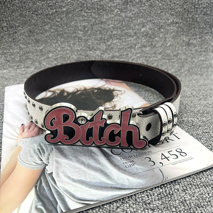 Hello Kitty Buckle Belt - Cartoon Y2K Denim Strap, Versatile Unisex Accessory for Stylish Outfits YD013