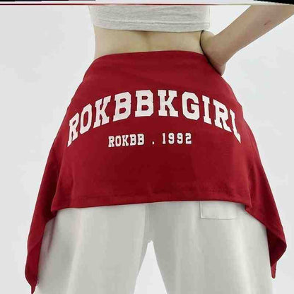 Asymmetrical Hip Scarf - Avant-Garde Layering Accessory PL010