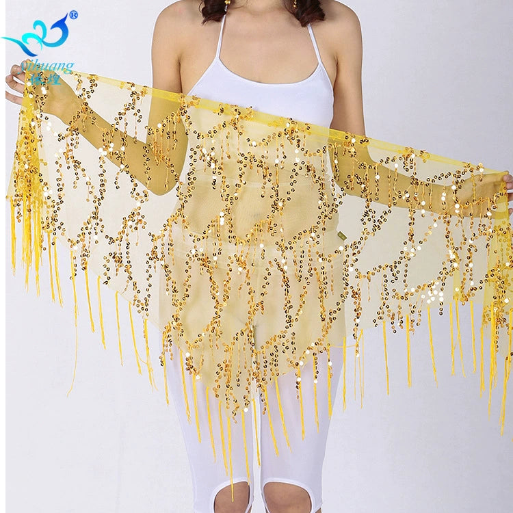 Jazz Dance Hip Chain - Sassy Fringe Waist Accessory with Sequins for Belly Dance PL001