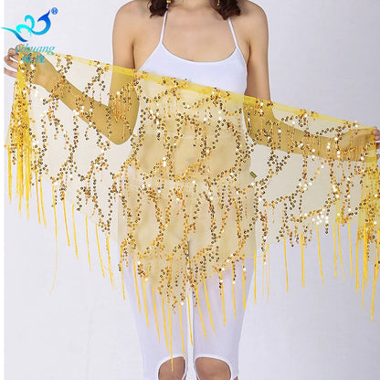 Jazz Dance Hip Chain - Sassy Fringe Waist Accessory with Sequins for Belly Dance PL001