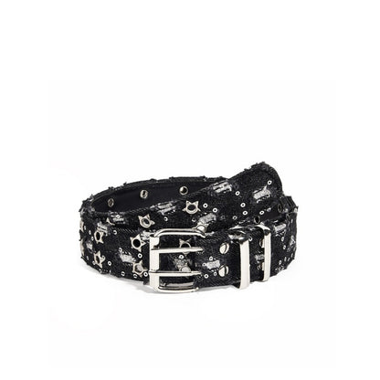 Gevine Original Rivet Denim Belt - Unique Y2K Punk Style Unisex Waist RCYD007