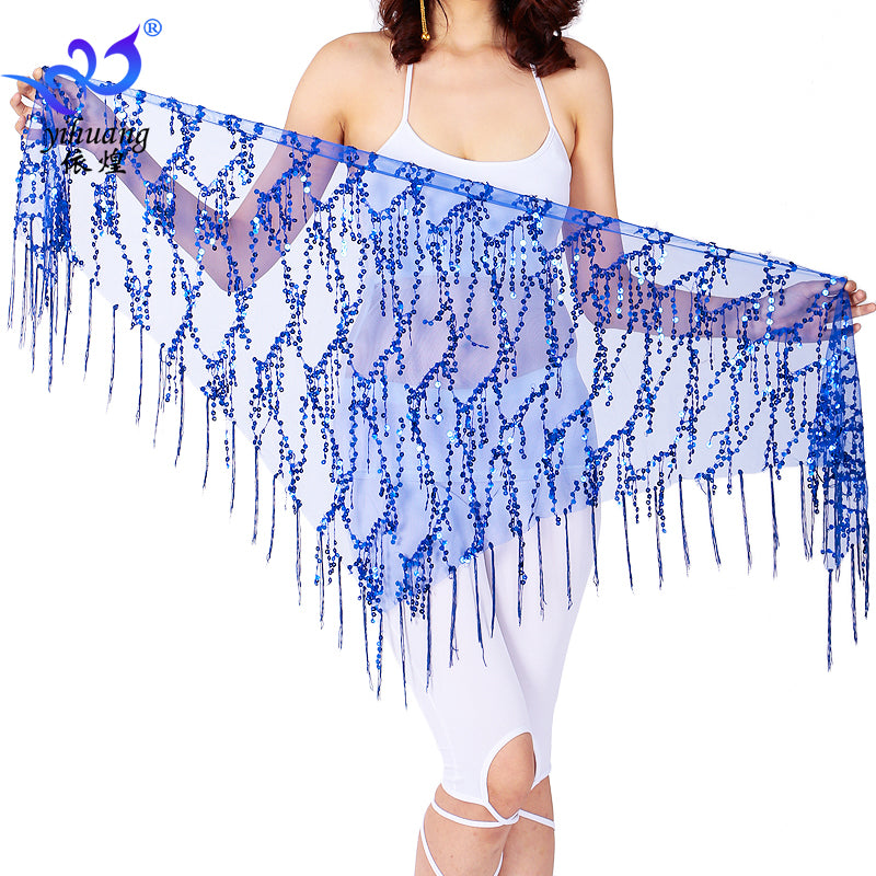 Jazz Dance Hip Chain - Sassy Fringe Waist Accessory with Sequins for Belly Dance PL001