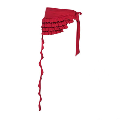 Red Dance Hip Scarf - Professional Jazz & Hip Hop Waist Wrap PL030