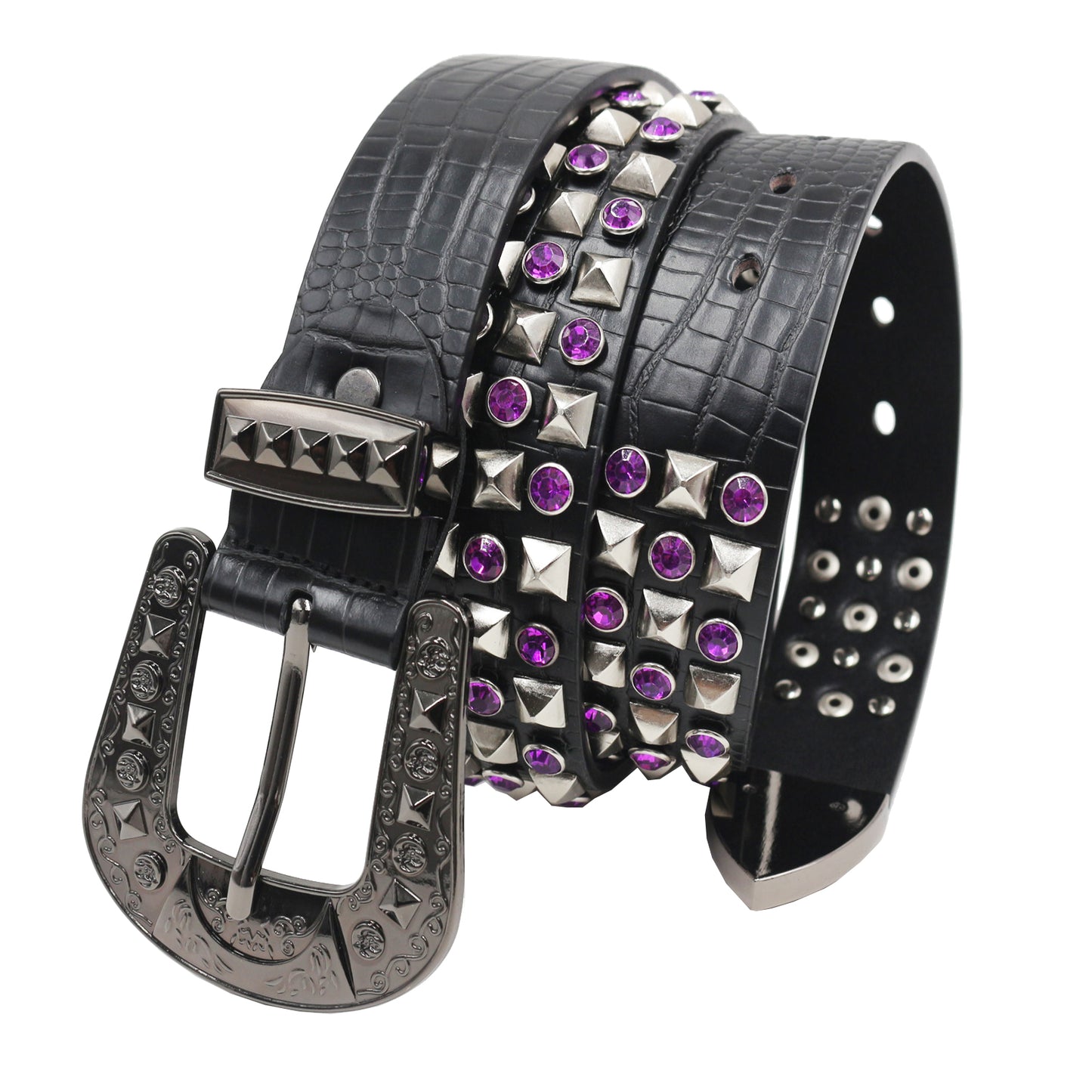 Punk Belt with Diamonds - Retro Rock Hip Hop Style Rhinestone Chain Belt YD001-2